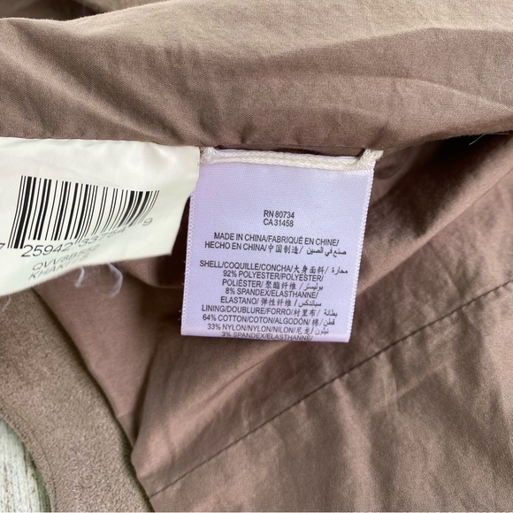 BCBG faux suede vest, khaki tan, with pockets, button front, buttery soft shirt - Picture 11 of 16